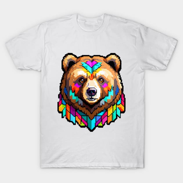 Pixel Geometric Bear T-Shirt by Jackson Williams